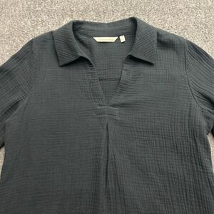 Soft Surroundings Black Cotton Tunic Womens Small Minimal Capsule Lagen